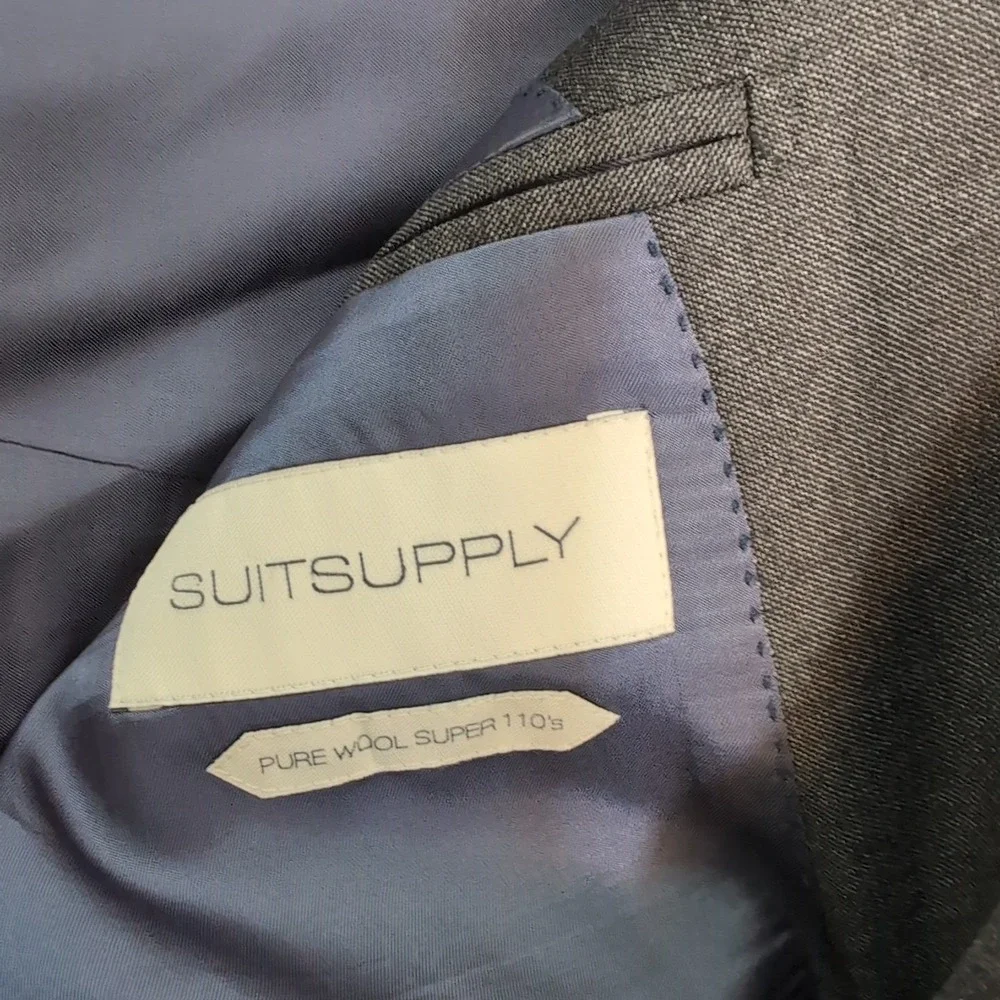 Suitsupply‎ Pure Super 110's Vitale Barberis Canonico Blazer Men's U.S. 48L Gray